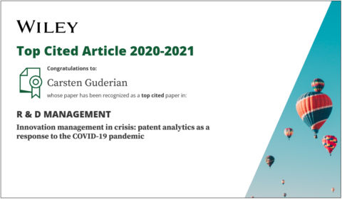 Towards entry "Publication recognized as “Top Cited” by R&D Management Journal"